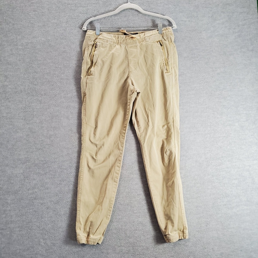 Abercrombie & Fitch Men Pants Small Beige Jogger Pockets Langdon Skinny Stretch